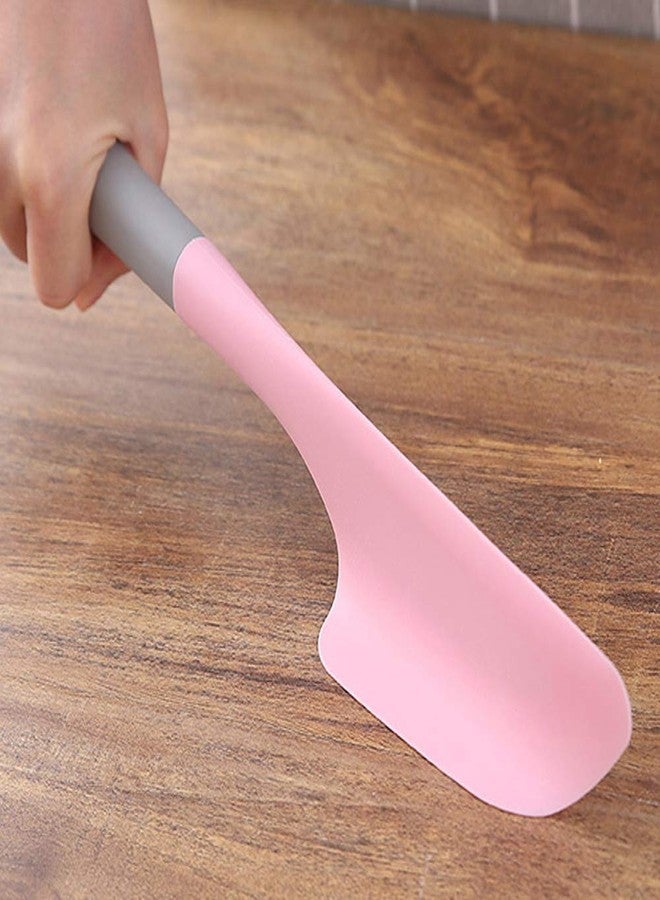 Baskety Silicone Spatula Multipurpose Kitchen Baking Tool for Cake, Cream, Butter & Mixing - Heat-Resistant Silicone Utensil, Light Pink (Pack of 2) - Image 4